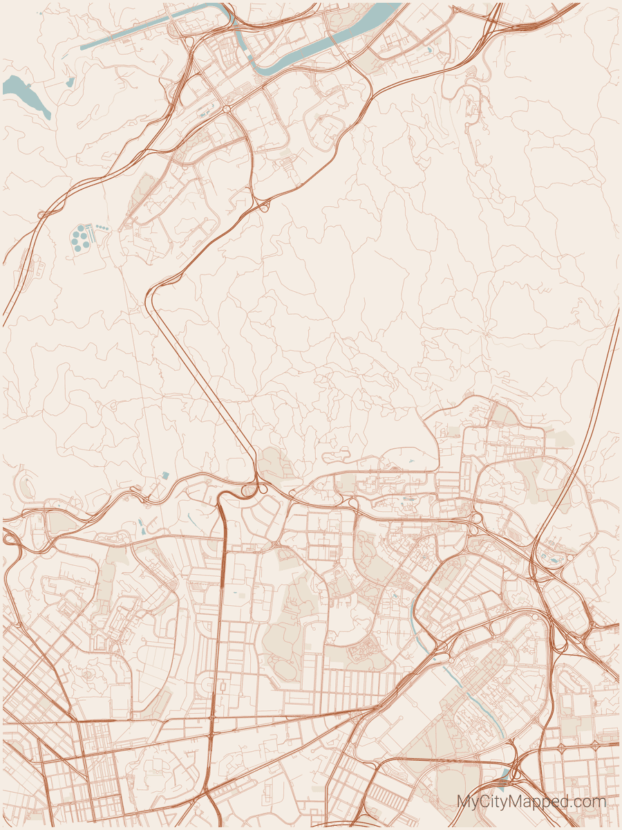 Hong Kong city map poster — custom Hong Kong map wall art