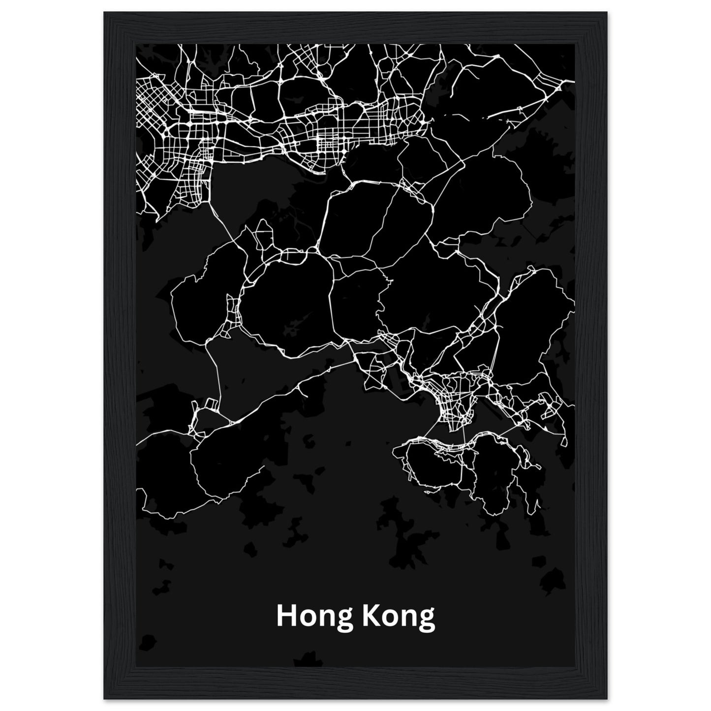 Hong Kong Map Poster