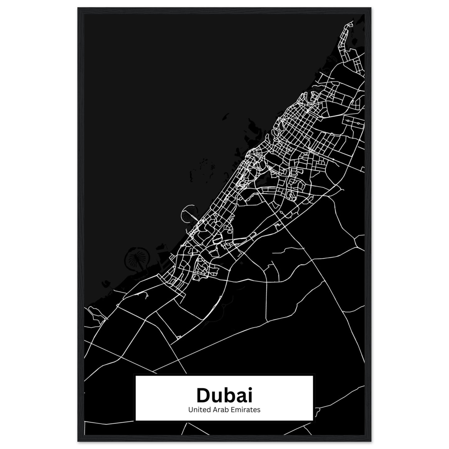 Dubai Map Poster